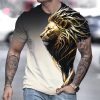 Summer Retro T-Shirt Animal Lion